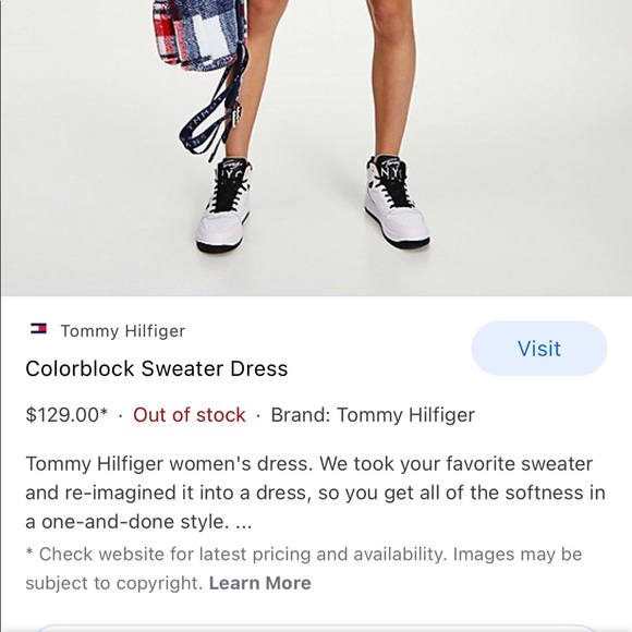 Tommy color block ribbed dress XXS - Picture 4 of 6